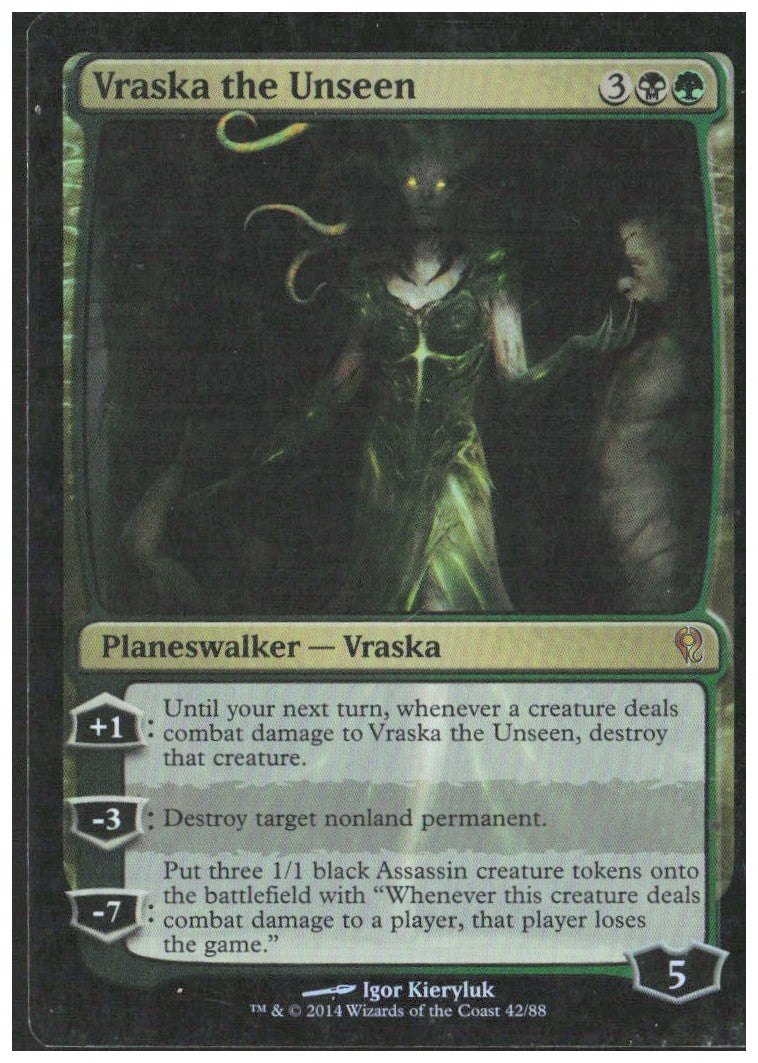 Vraska the Unseen Foil 42 Duel Decks: Jace vs. Vraska Magic: The Gathering LP