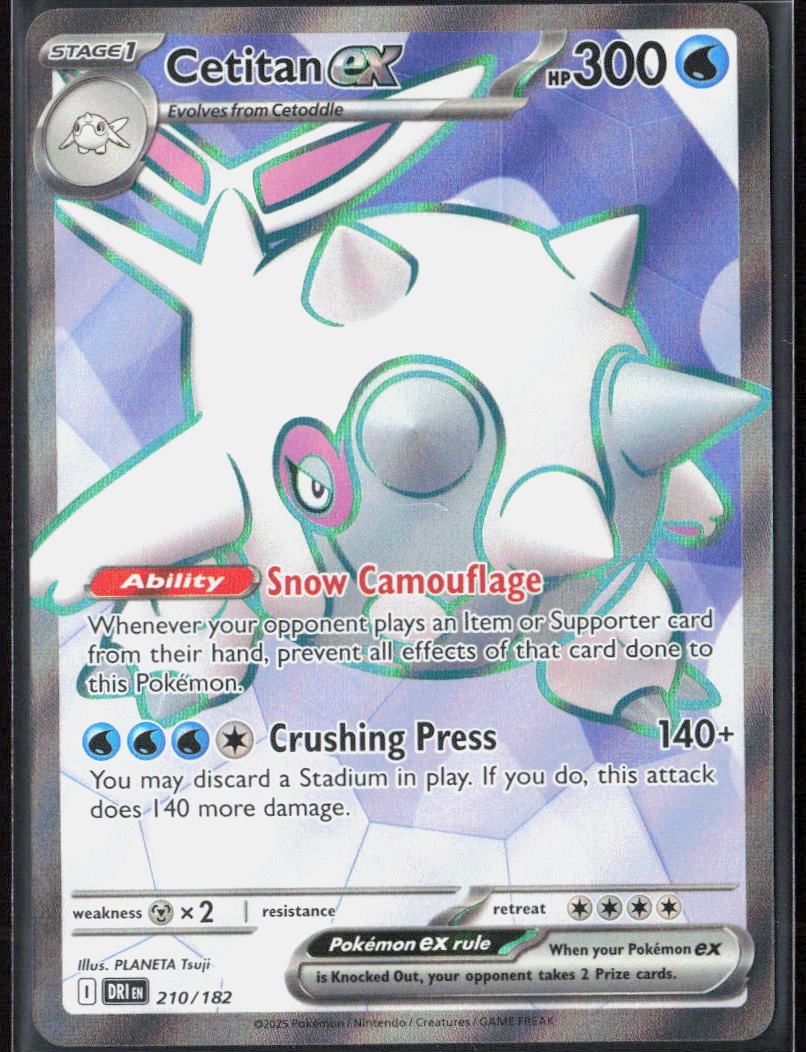 Cetitan ex Holo 210/182 SV10: Destined Rivals Pokemon TCG NM