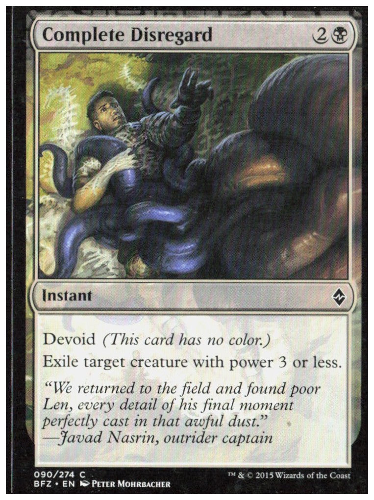 Complete Disregard 90 Battle for Zendikar Magic: The Gathering LP