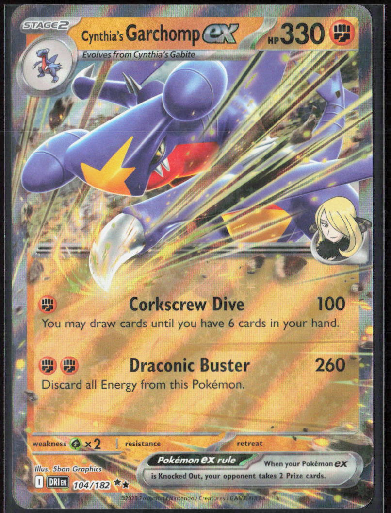 Cynthia's Garchomp ex Holo 104/182 SV10: Destined Rivals NM