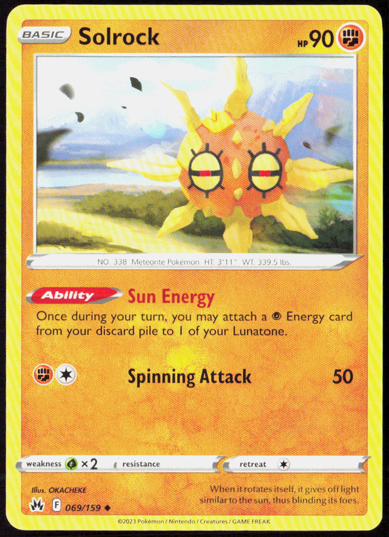 Solrock 069/159 SWSH: Crown Zenith Pokemon TCG LP