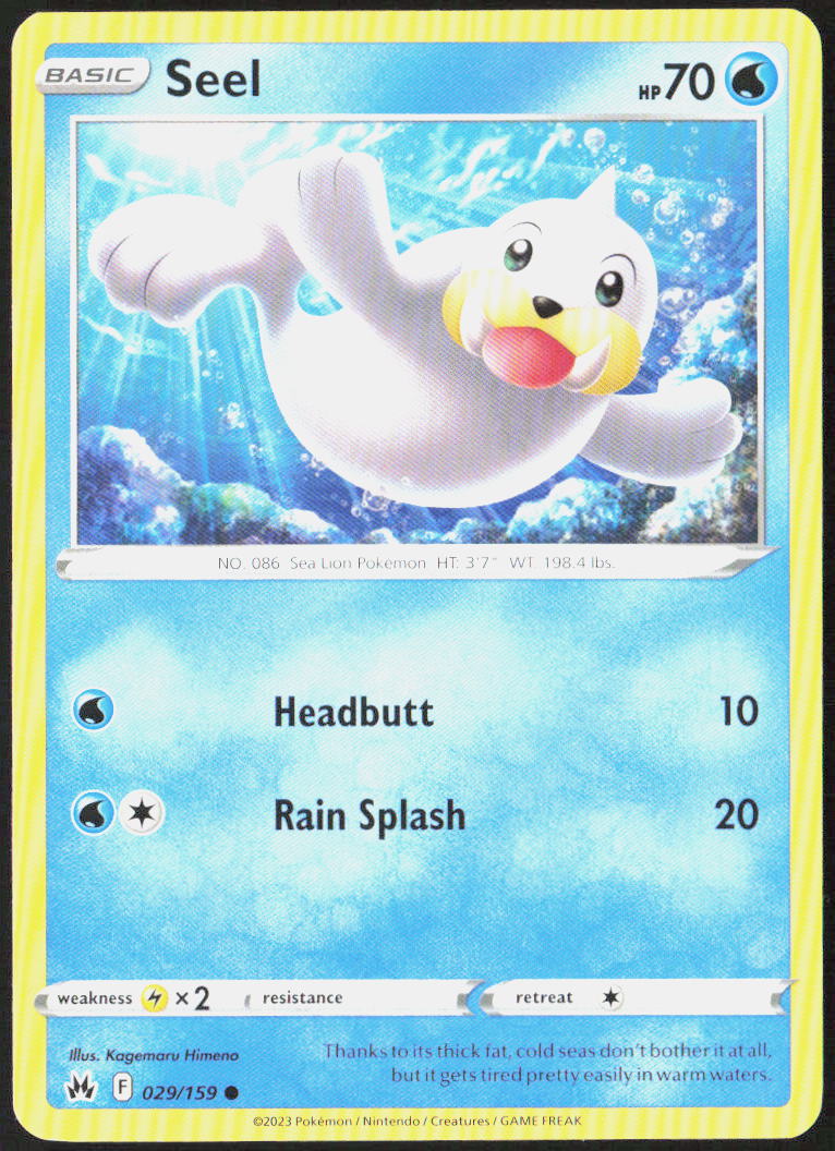 Seel 029/159 SWSH: Crown Zenith Pokemon TCG LP