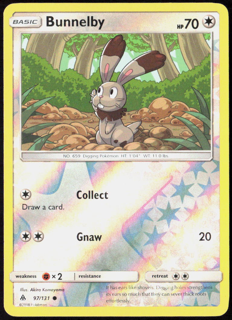Bunnelby Reverse Holo 97/131 SM - Forbidden Light Pokemon TCG LP