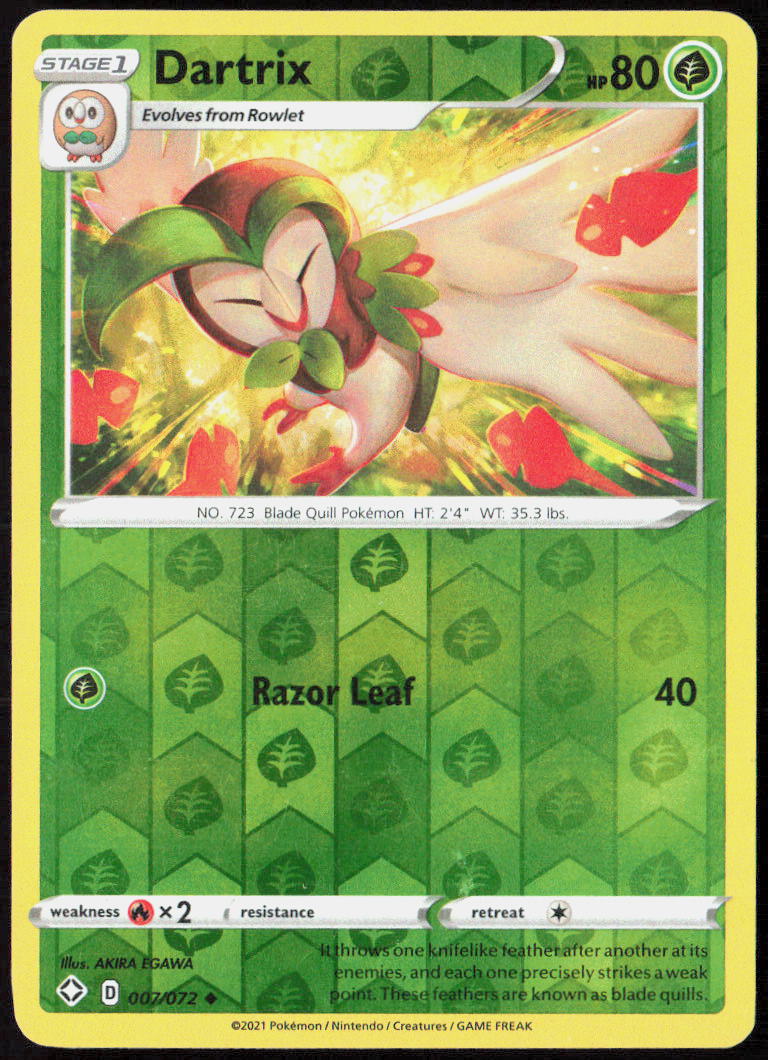 Dartrix 007/072 Shining Fates Pokemon TCG LP