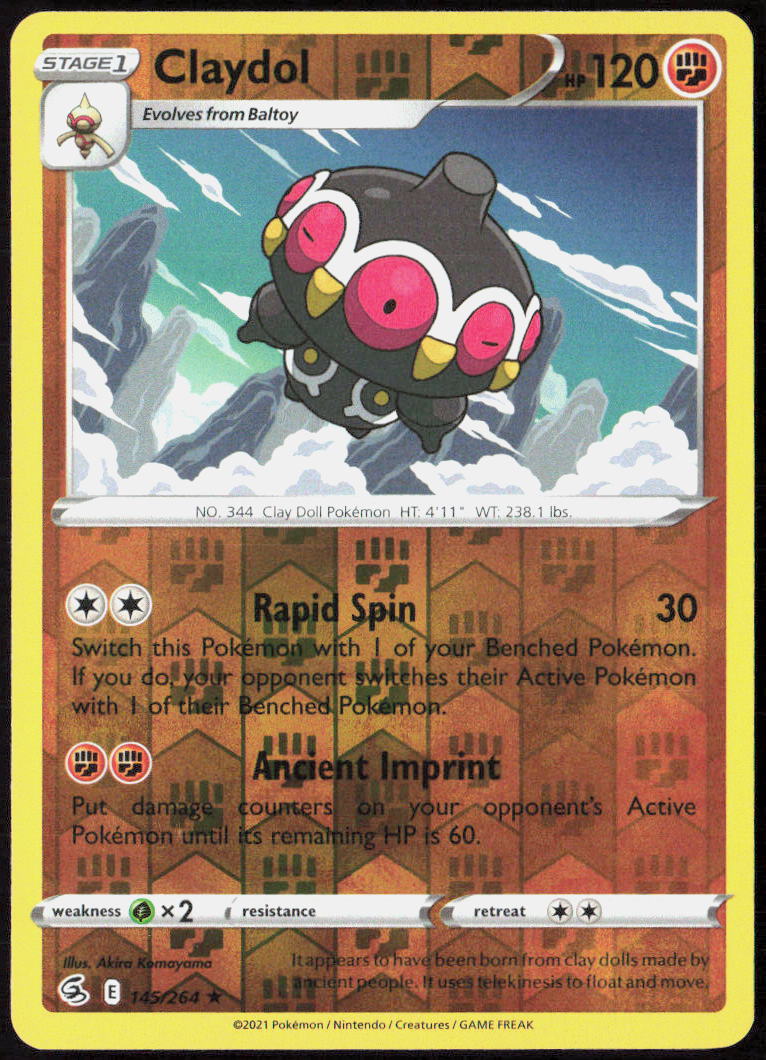 Claydol Reverse Holo 145/264 SWSH08: Fusion Strike NM