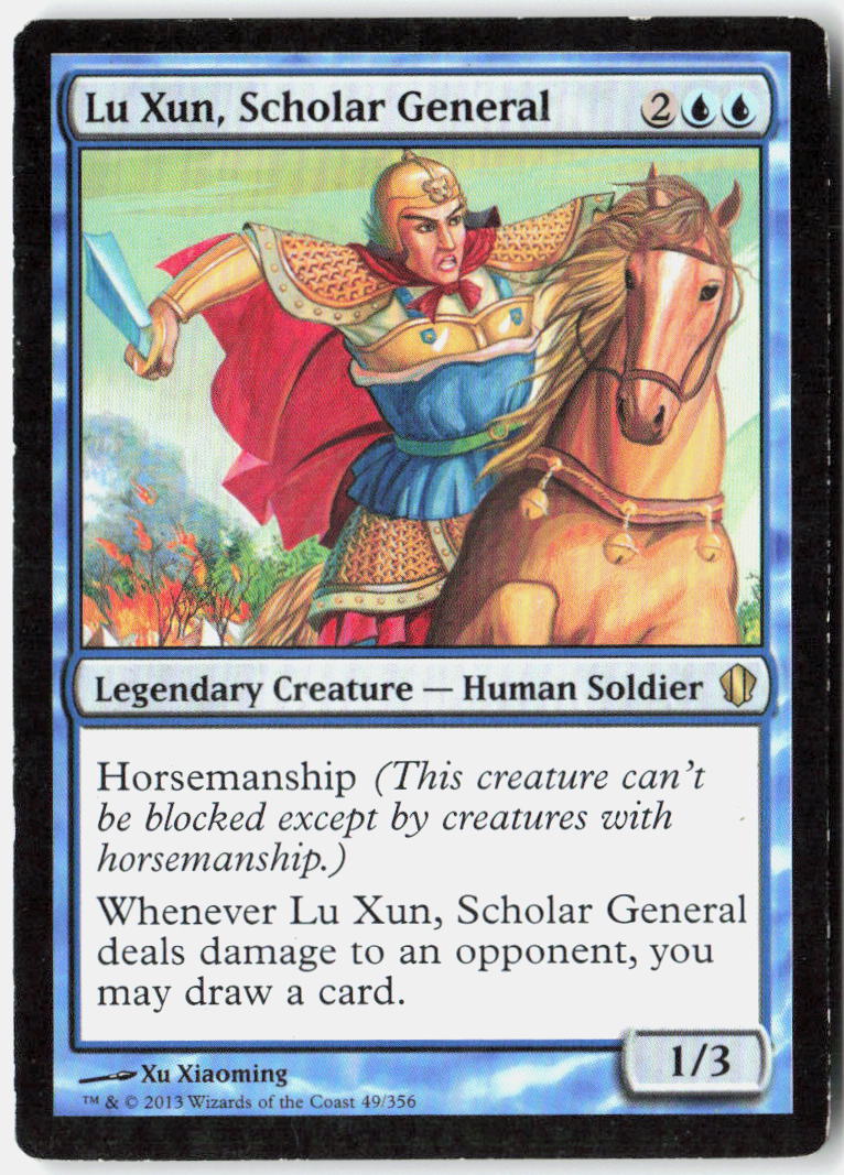 Lu Xun, Scholar General 49 Commander 2013 Magic: The Gathering LP