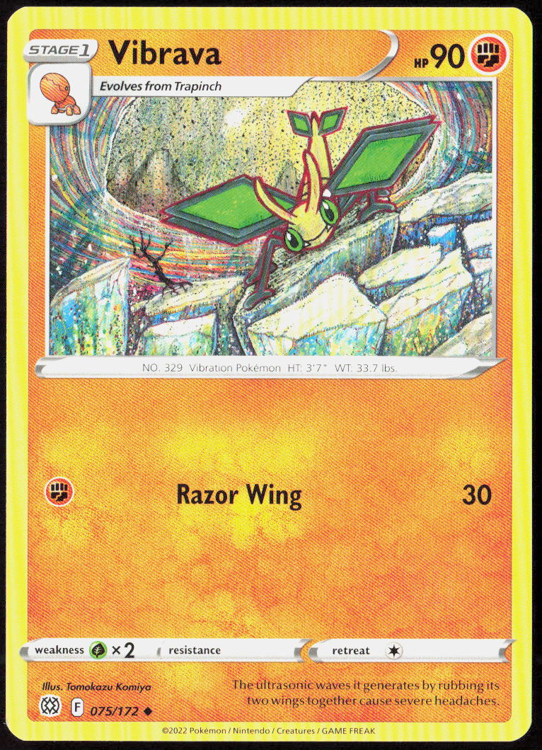 Vibrava 075/172 SWSH09: Brilliant Stars Pokemon TCG LP