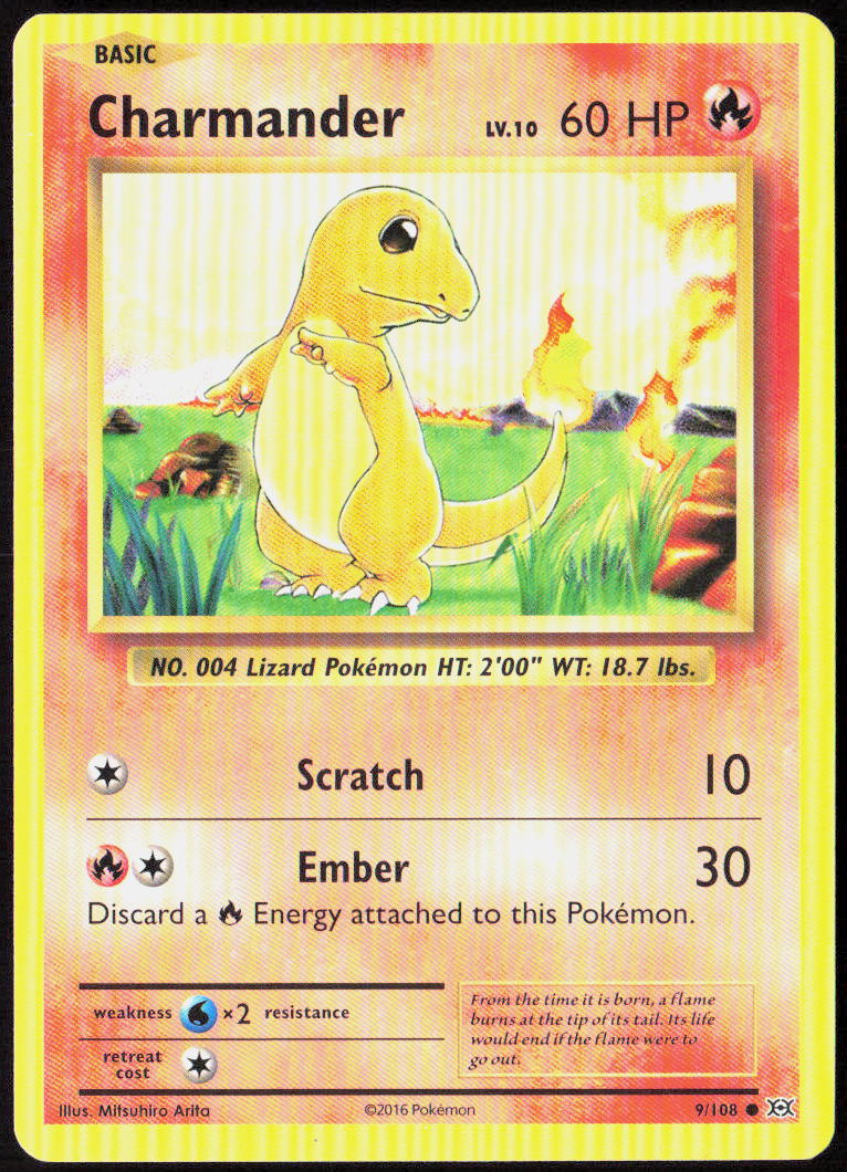 Charmander 9/108 XY - Evolutions Pokemon TCG LP