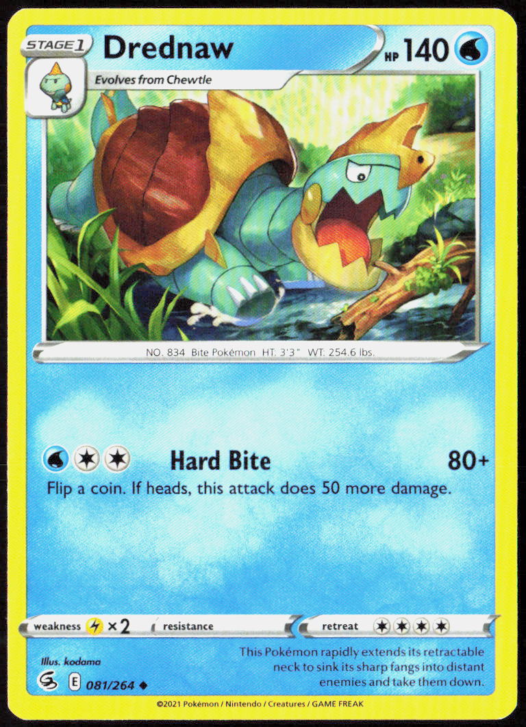 Drednaw 081/264 SWSH08: Fusion Strike Pokemon TCG LP
