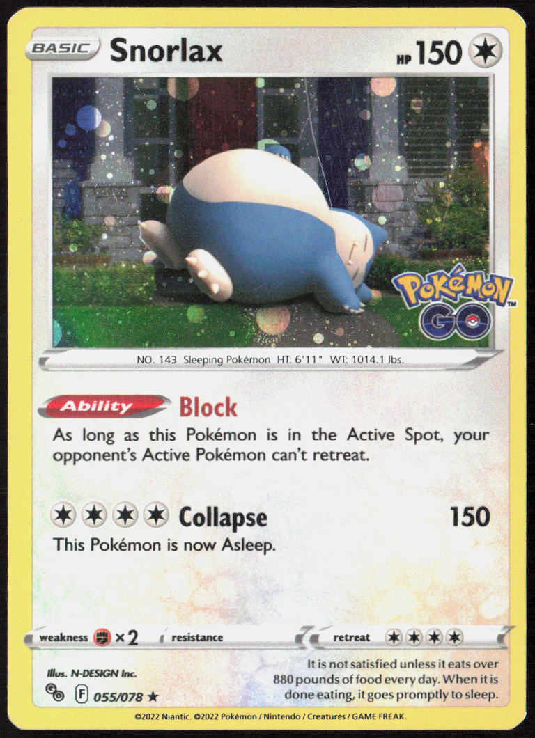 Snorlax (Cosmos Holo) Holo 055/078 Miscellaneous Cards & Products Pokemon TCG LP