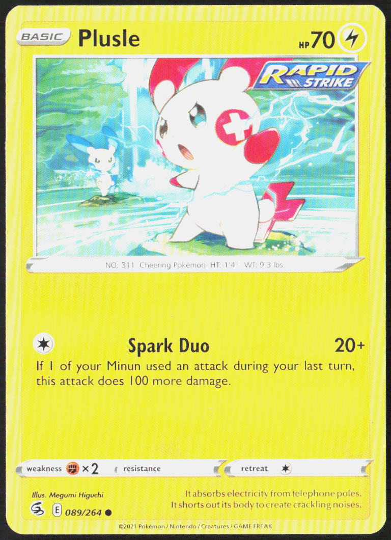 Plusle 089/264 SWSH08: Fusion Strike Pokemon TCG LP