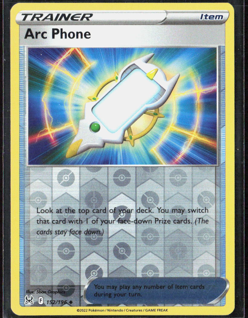 Arc Phone Reverse Holo 152/196 SWSH11: Lost Origin Pokemon TCG LP