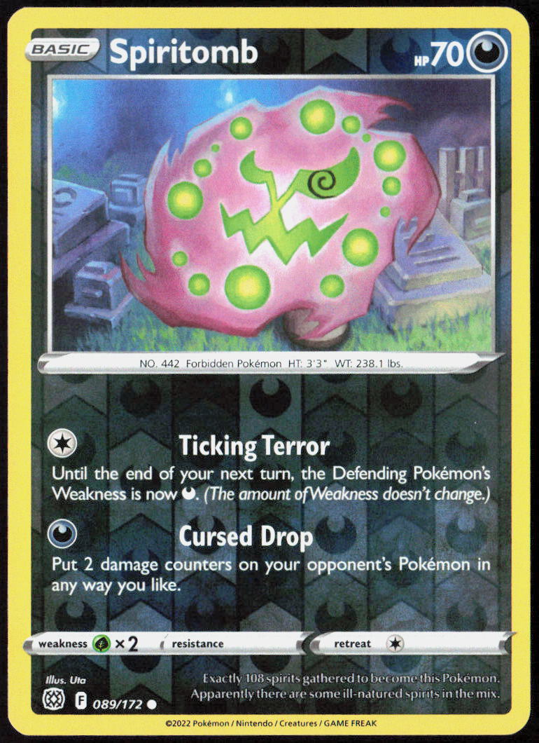 Spiritomb Reverse Holo 089/172 SWSH09: Brilliant Stars Pokemon TCG LP