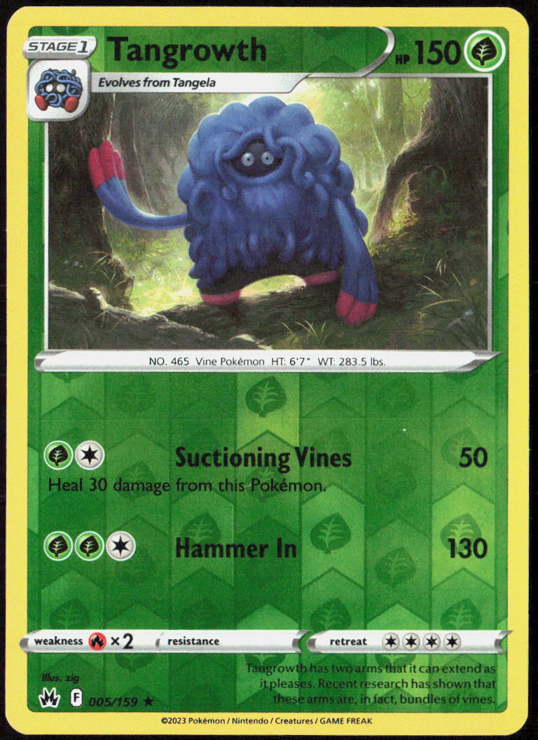 Tangrowth 005/159 SWSH: Crown Zenith Pokemon TCG LP