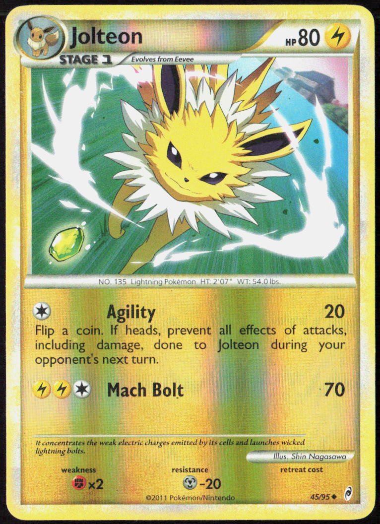 Jolteon Reverse Holo 45/95 Call of Legends Pokemon TCG LP