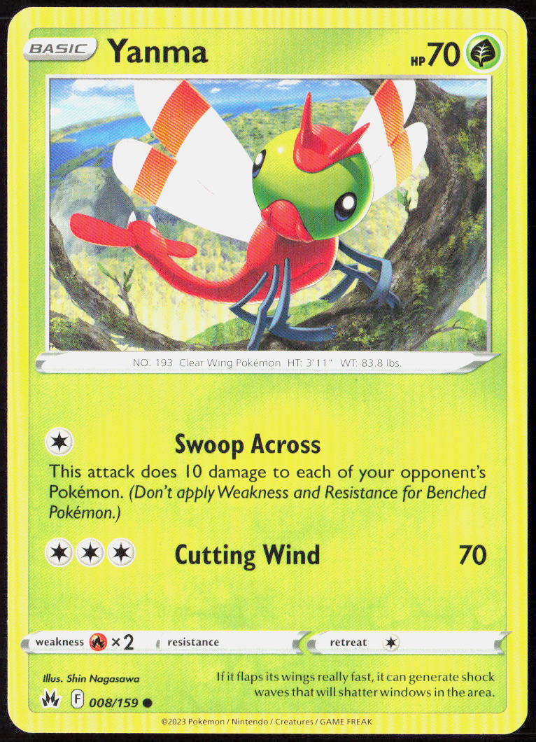 Yanma 008/159 SWSH: Crown Zenith Pokemon TCG LP