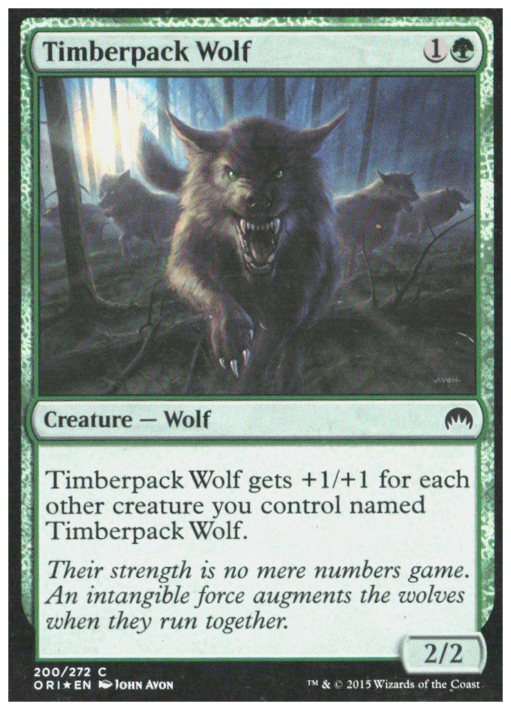 Timberpack Wolf Foil 200 Magic Origins Magic: The Gathering LP