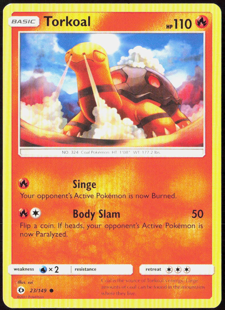 Torkoal 23/149 SM Base Set Pokemon TCG LP