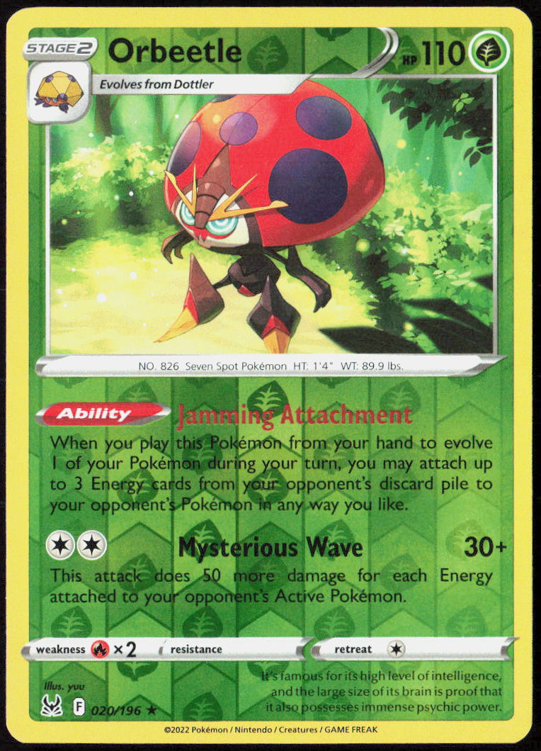 Orbeetle 020/196 SWSH11: Lost Origin Pokemon TCG LP