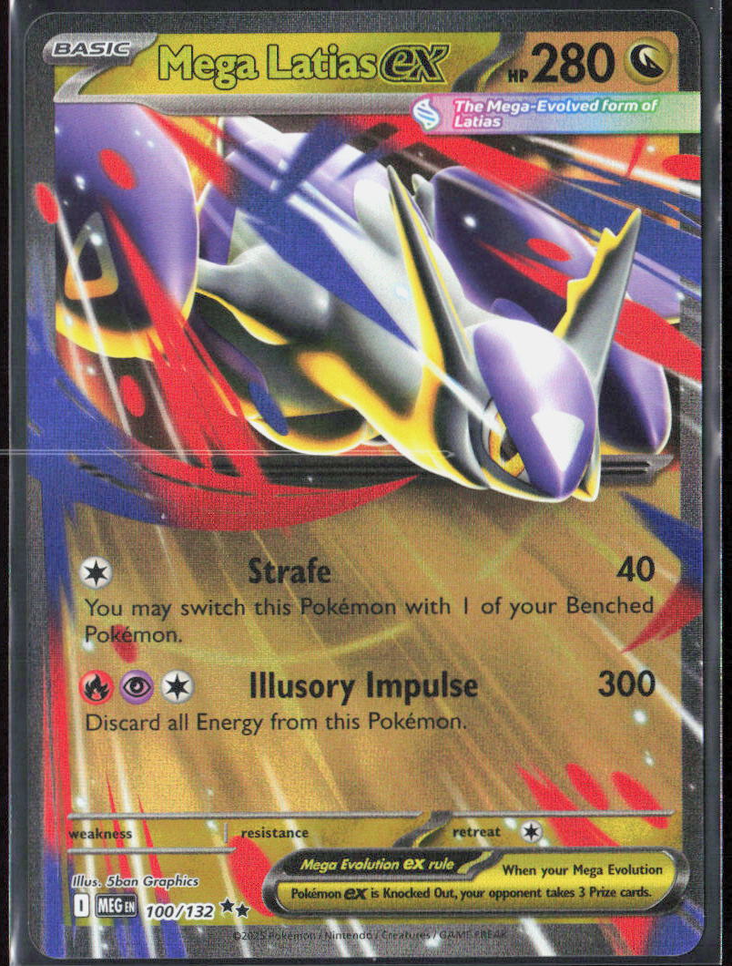 Mega Latias ex Holo 100/132 ME01: Mega Evolution Pokemon TCG NM