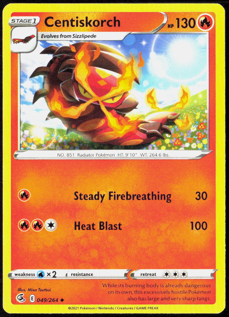 Centiskorch (49) 049/264 SWSH08: Fusion Strike Pokemon TCG LP