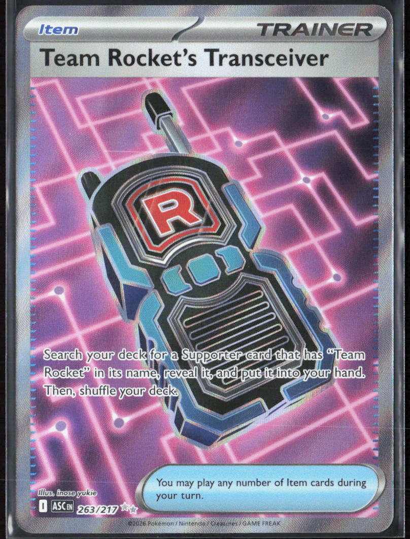 Team Rocket's Transceiver Holo 263/217 ME: Ascended Heroes Pokemon TCG NM