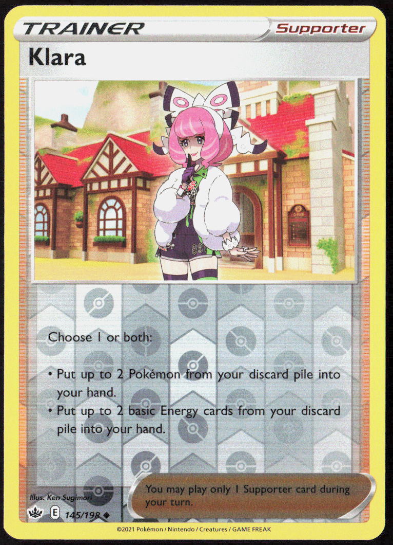 Klara Reverse Holo 145/198 SWSH06: Chilling Reign NM