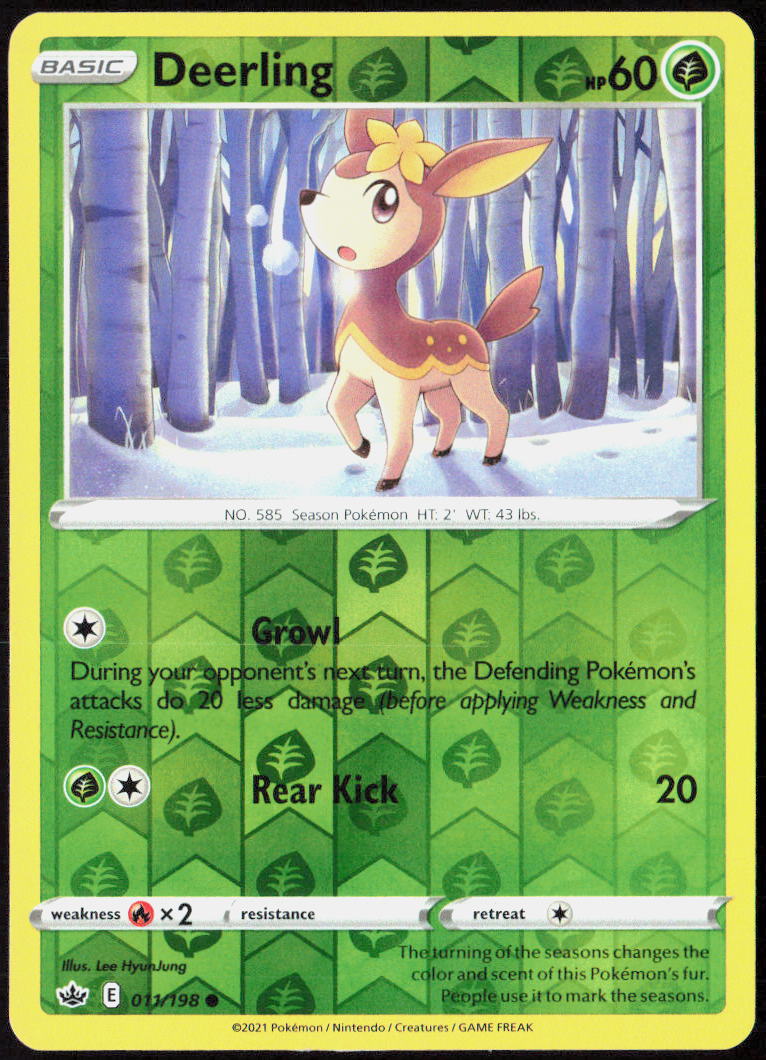 Deerling Reverse Holo 011/198 SWSH06: Chilling Reign LP