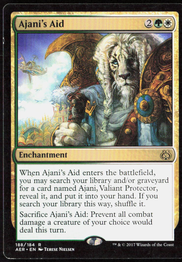 Ajani's Aid 188 Aether Revolt Magic: The Gathering LP