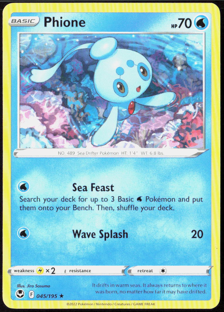 Phione 045/195 SWSH12: Silver Tempest Pokemon TCG LP