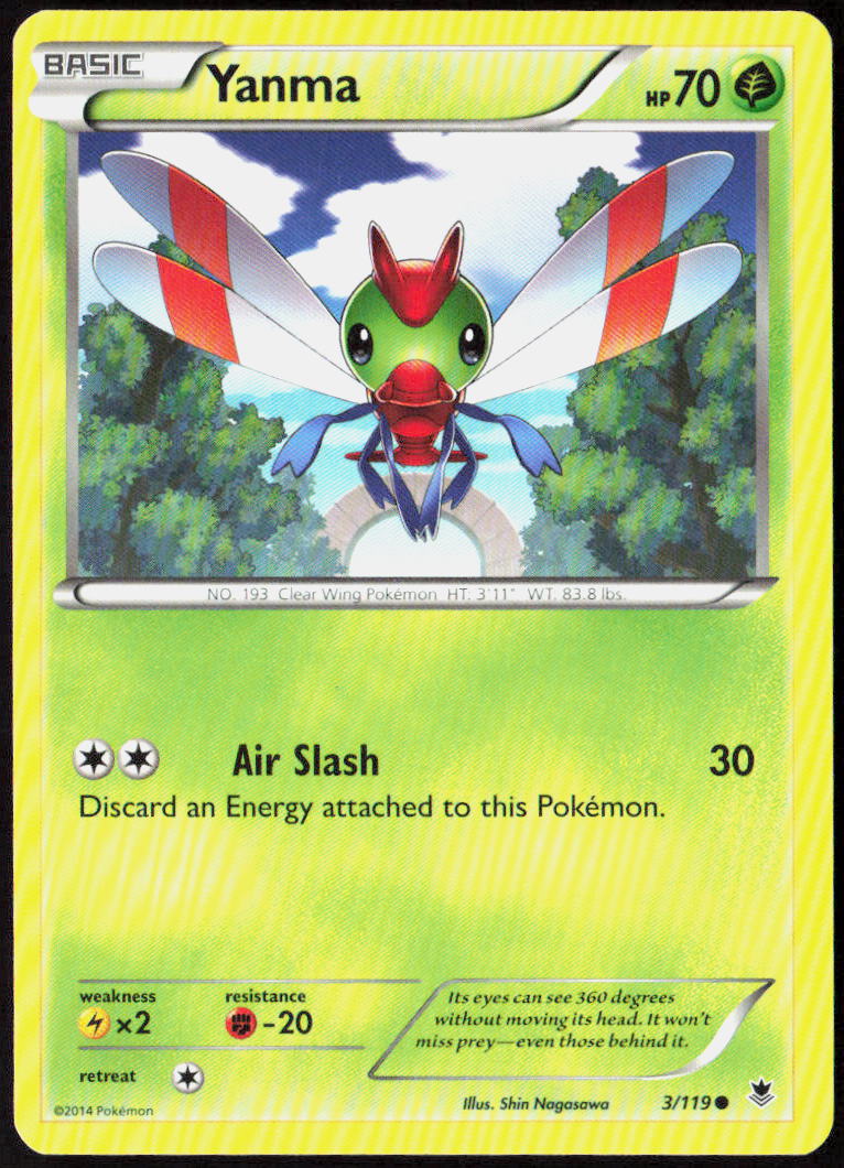 Yanma 3/119 XY - Phantom Forces Pokemon TCG LP