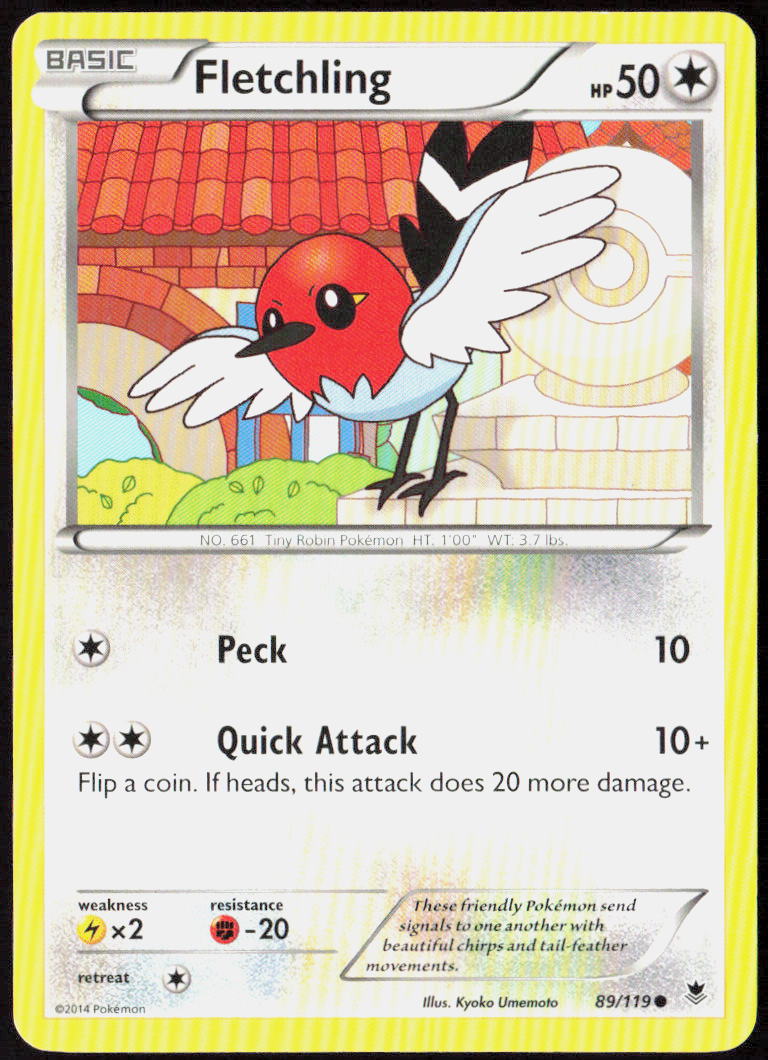 Fletchling 89/119 XY - Phantom Forces Pokemon TCG LP