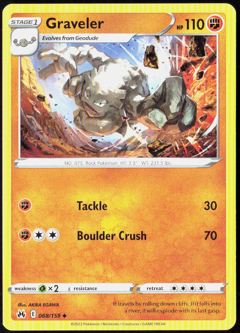 Graveler 068/159 SWSH: Crown Zenith Pokemon TCG LP