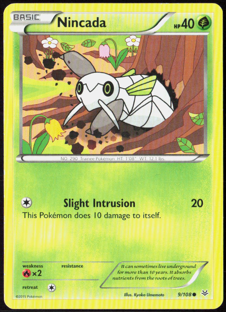 Nincada 9/108 XY - Roaring Skies Pokemon TCG LP