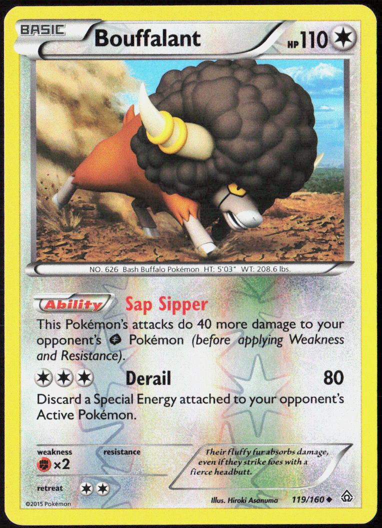 Bouffalant Reverse Holo 119/160 XY - Primal Clash LP