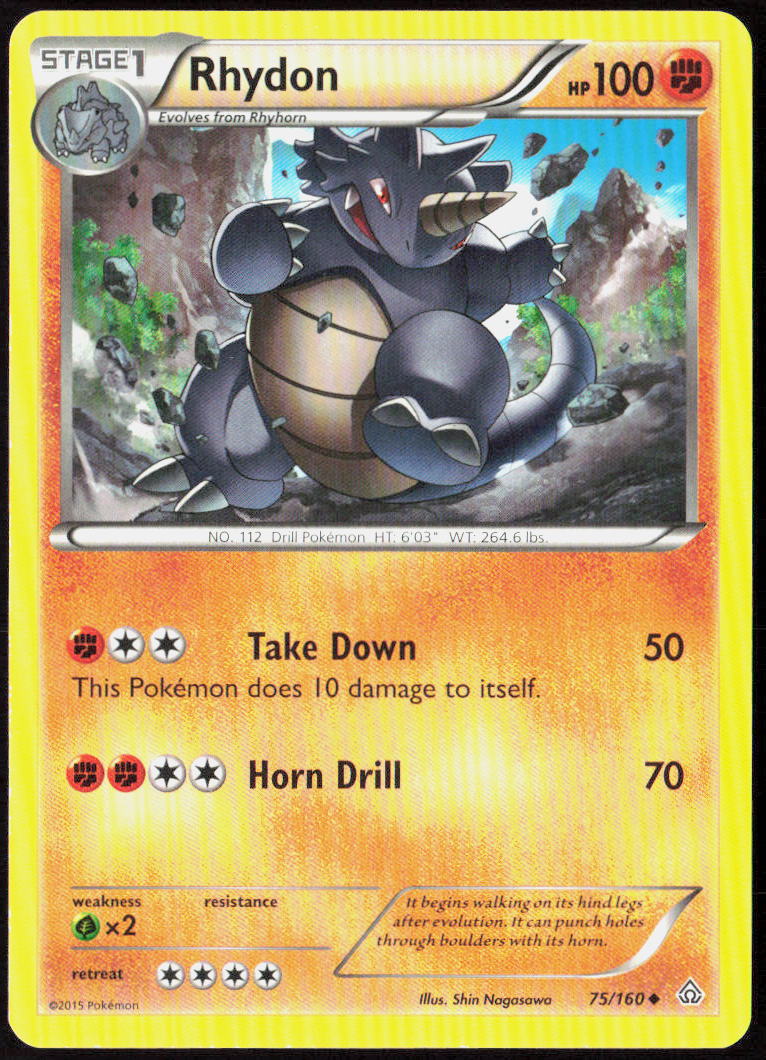 Rhydon 75/160 XY - Primal Clash Pokemon TCG LP