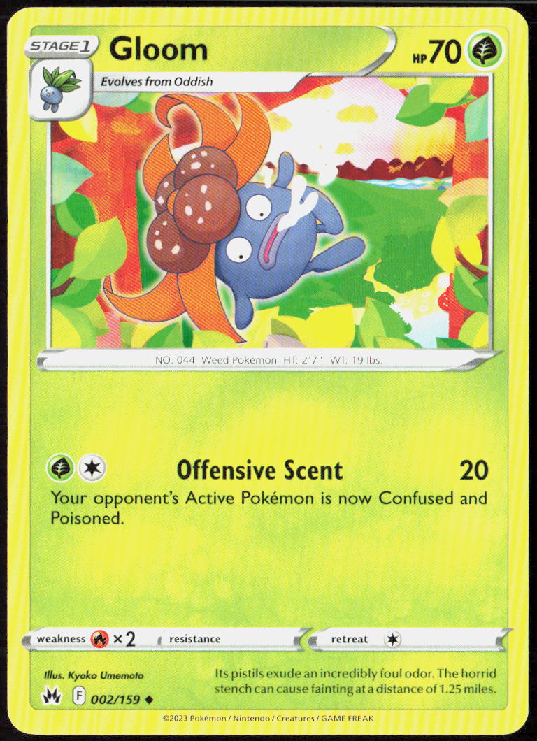 Gloom 002/159 SWSH: Crown Zenith Pokemon TCG LP
