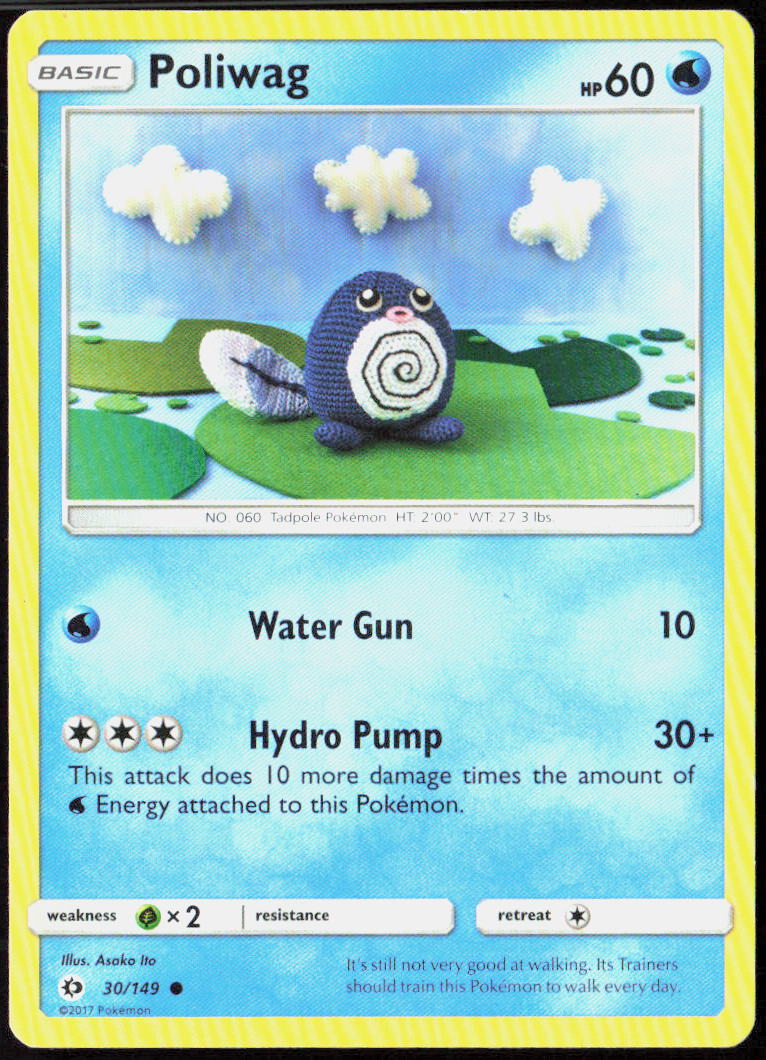 Poliwag 30/149 SM Base Set Pokemon TCG LP