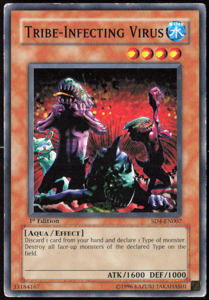 Tribe-Infecting Virus 1st Edition SD4-EN007 Structure Deck: Fury from the Deep Yu-Gi-Oh! TCG LP