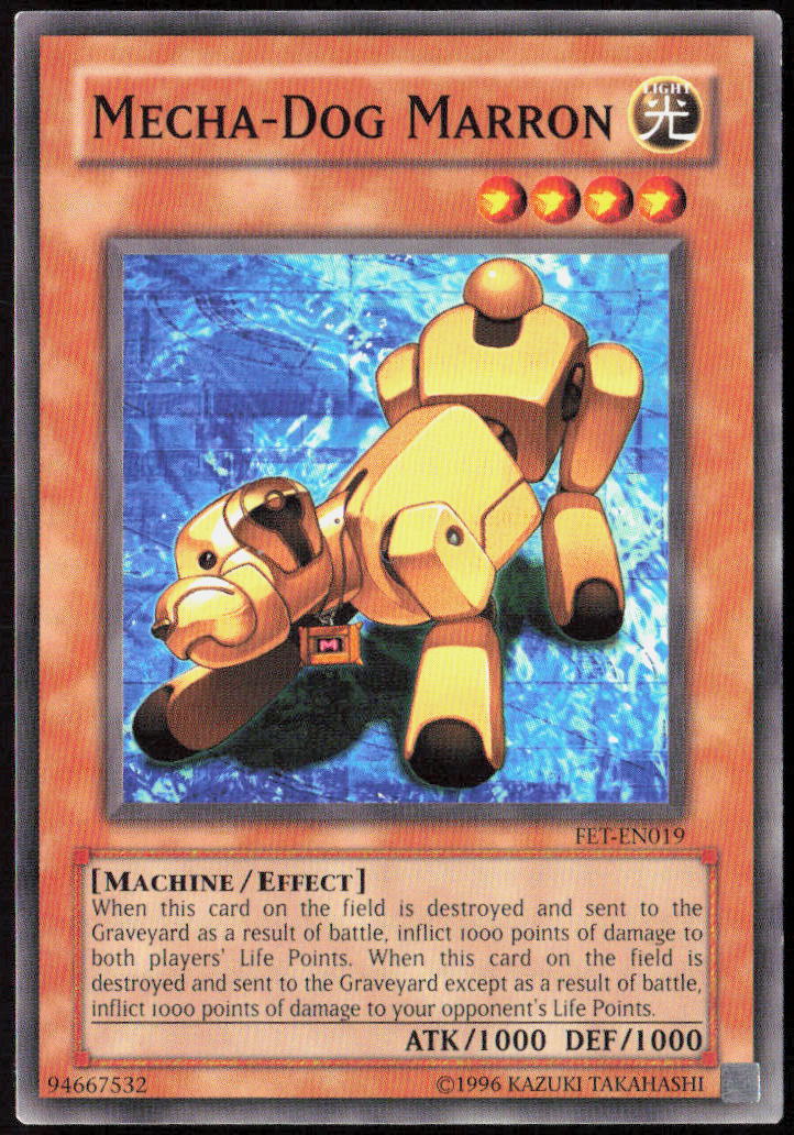 Mecha-Dog Marron Unlimited FET-EN019 Flaming Eternity Yu-Gi-Oh! TCG LP