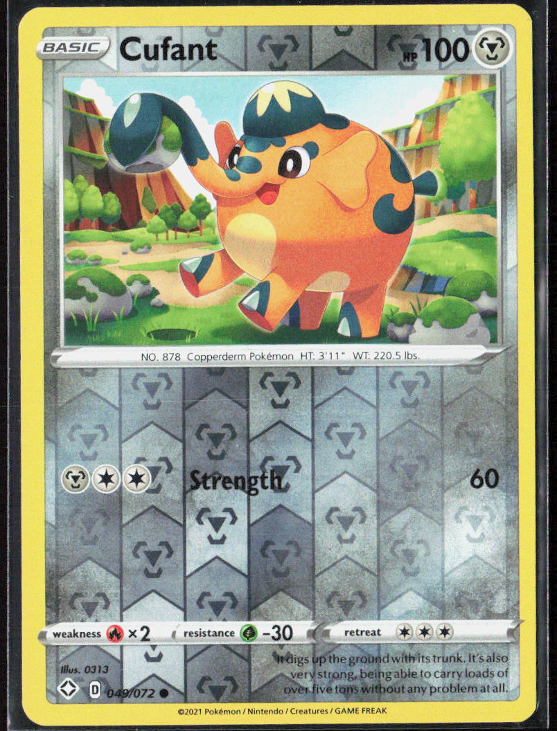 Cufant Reverse Holo 049/072 Shining Fates Pokemon TCG LP