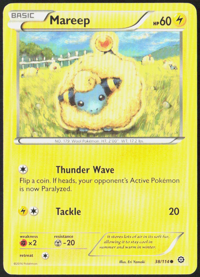 Mareep 38/114 XY - Steam Siege Pokemon TCG LP