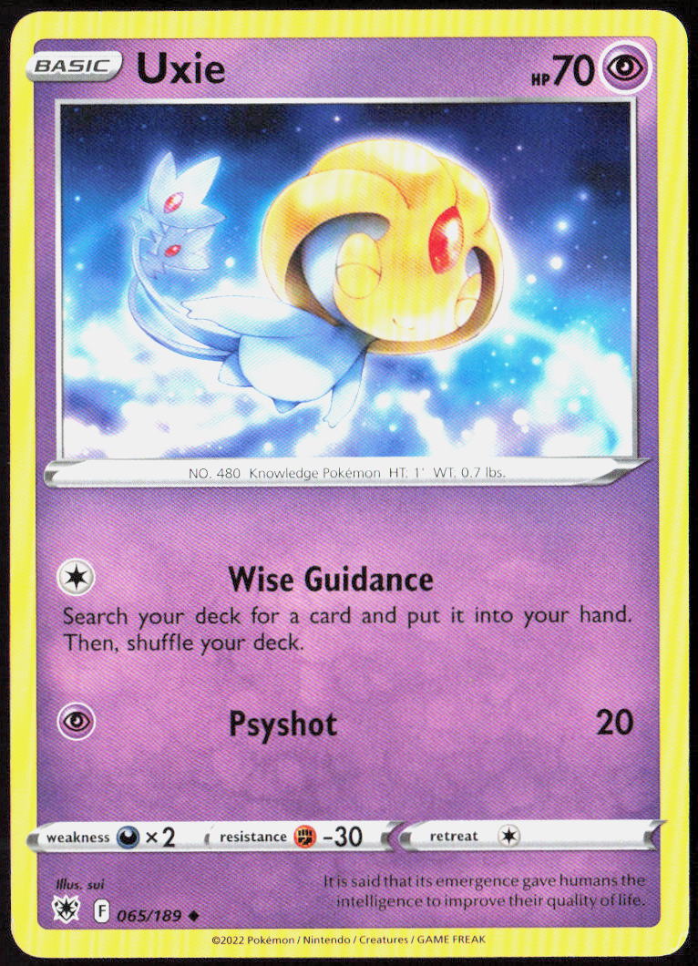 Uxie 065/189 SWSH10: Astral Radiance Pokemon TCG LP