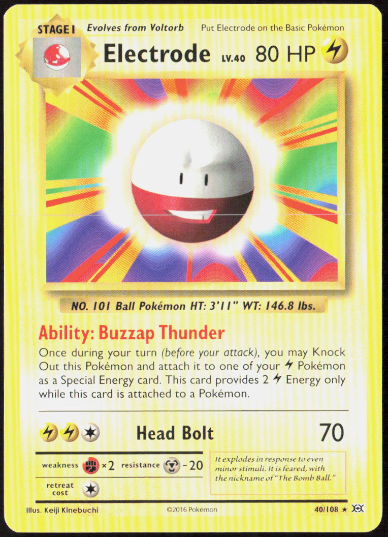 Electrode 40/108 XY - Evolutions Pokemon TCG LP