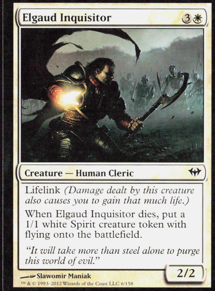 Elgaud Inquisitor 6 Dark Ascension Magic: The Gathering LP