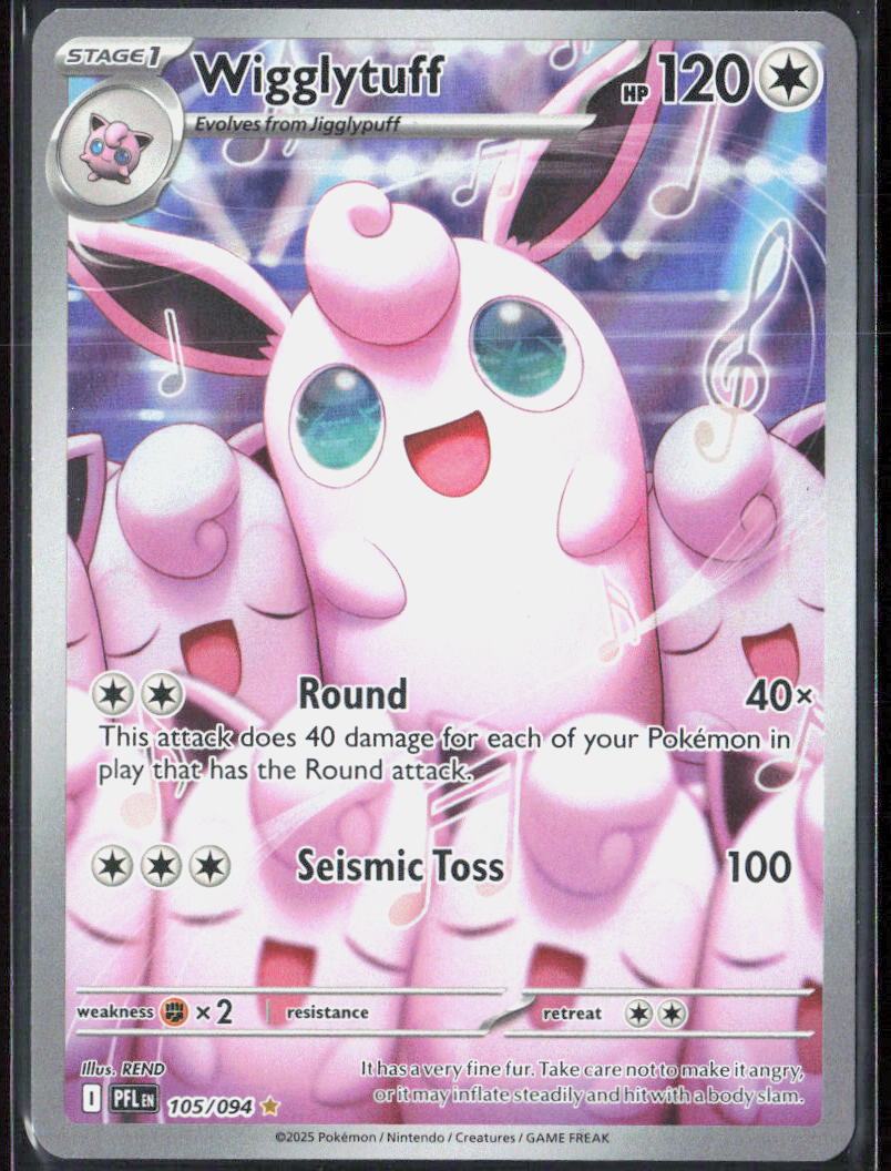 Wigglytuff Holo 105/094 ME02: Phantasmal Flames Pokemon TCG NM