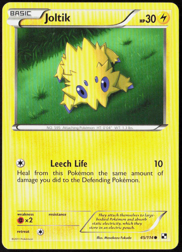 Joltik (45) 45/114 Black and White Pokemon TCG LP