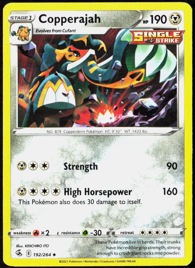 Copperajah 192/264 SWSH08: Fusion Strike Pokemon TCG MP