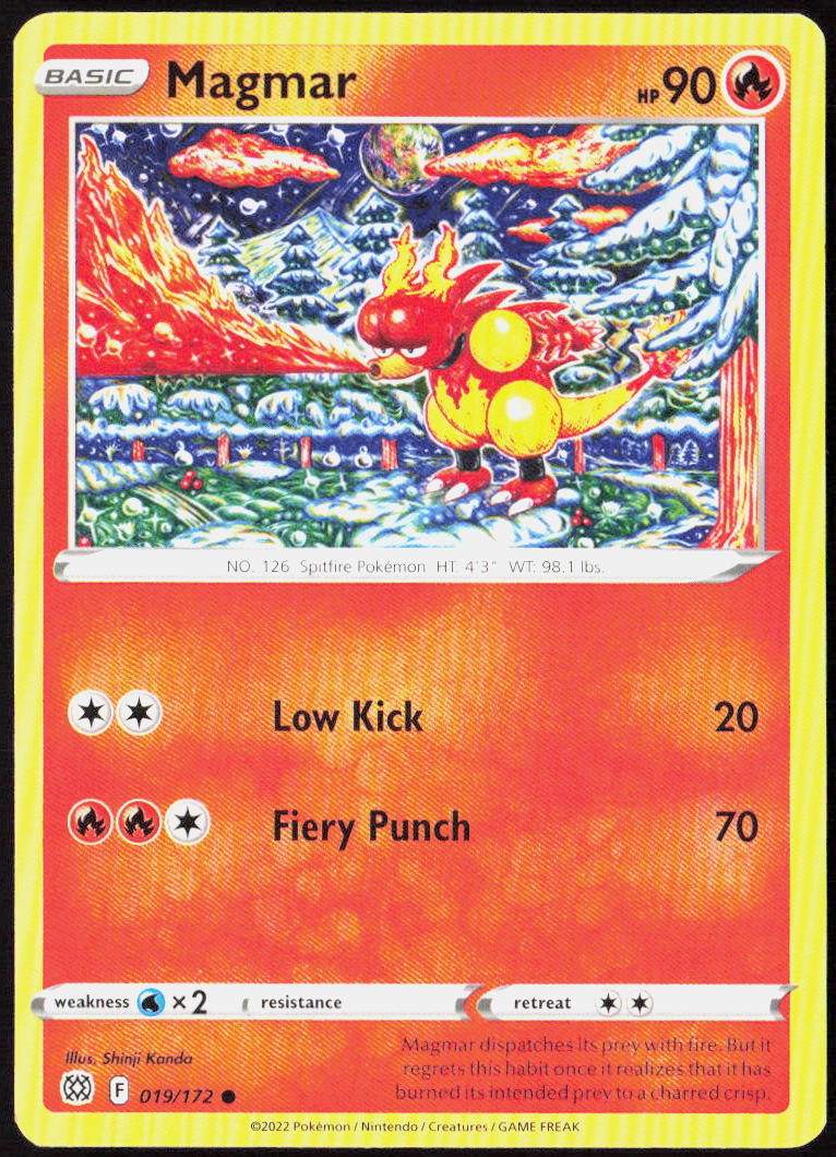 Magmar 019/172 SWSH09: Brilliant Stars Pokemon TCG LP