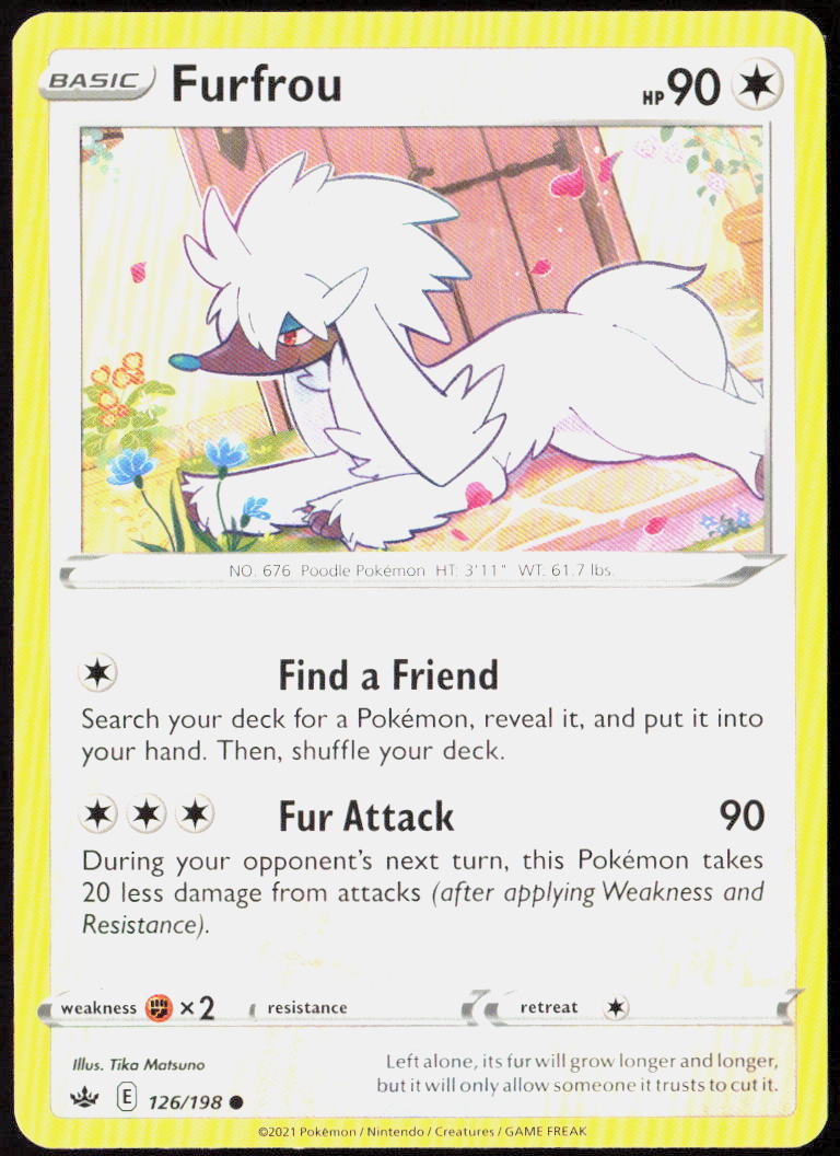 Furfrou 126/198 SWSH06: Chilling Reign Pokemon TCG LP